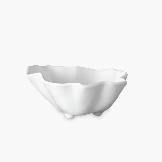 Small White Oval Melamine Bowl with Spoon