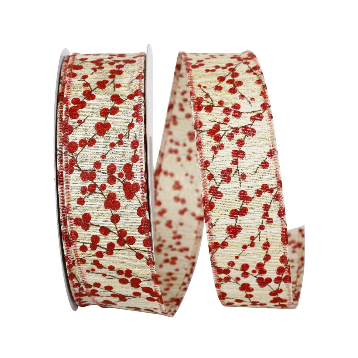 Red Holly Sparkle Ribbon
