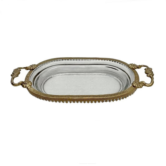 Petite Vanity Tray Glass and Gold