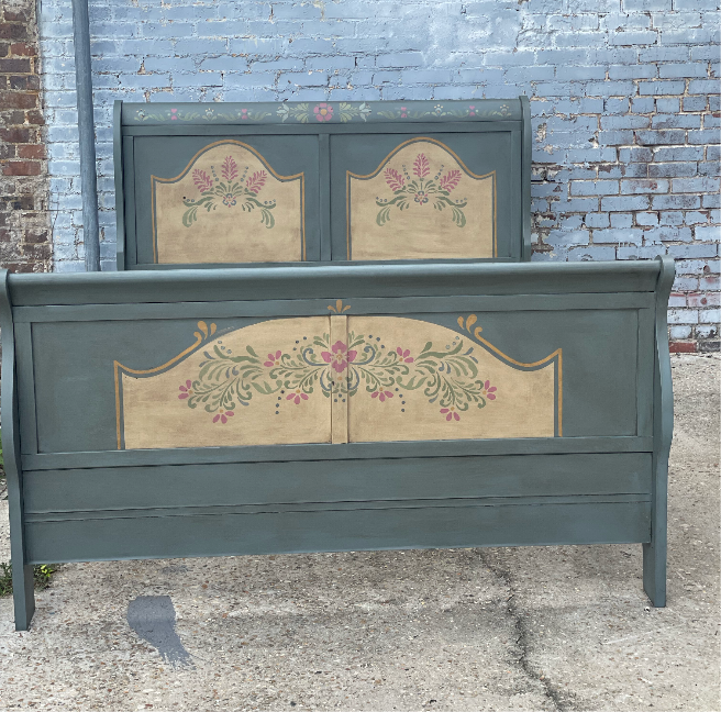 Painted Queen Sleigh Bed