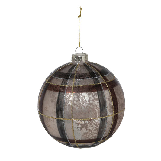 Brown Plaid Ornament