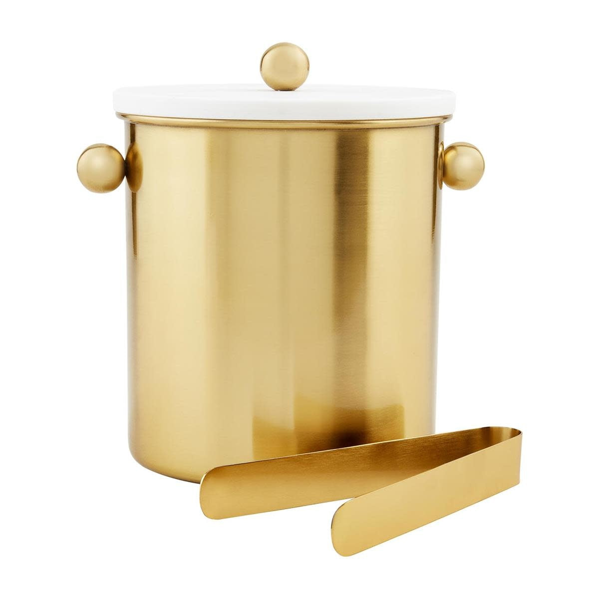 Brass Marble Ice Bucket
