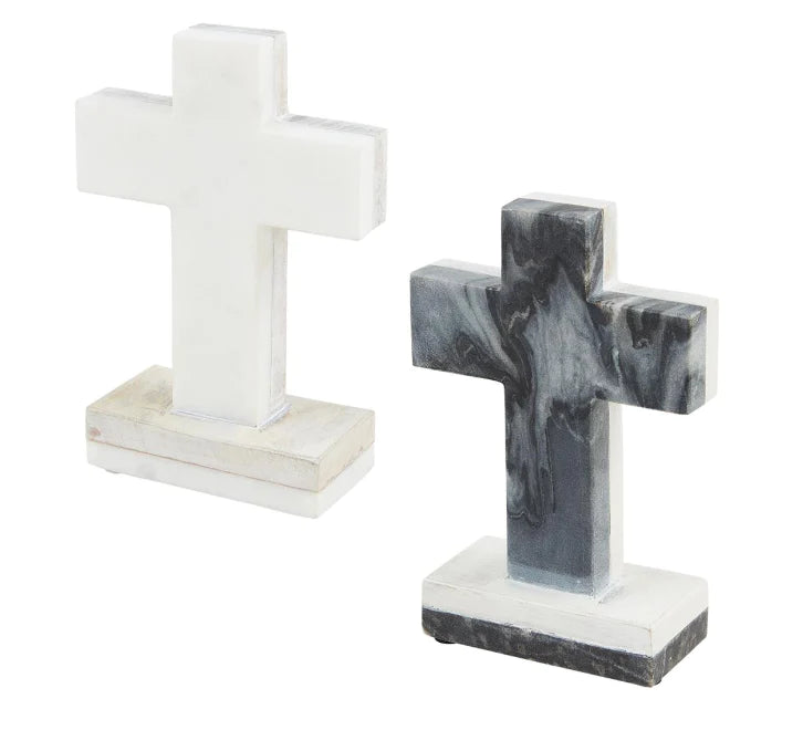 Wood Marble Cross – Chaleureux