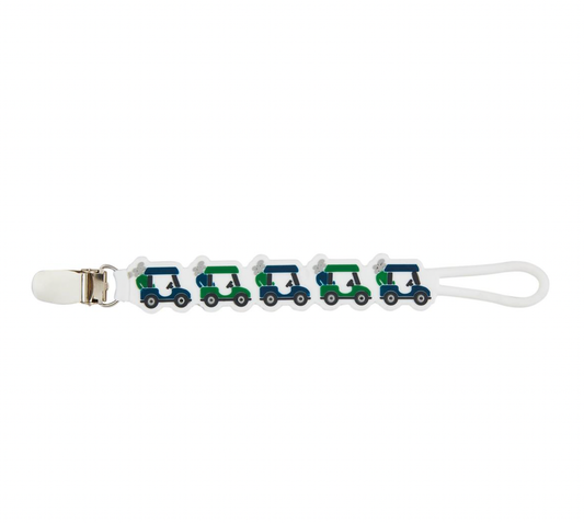 Blue/Green Golf Silicone Pacifier Clip Strap