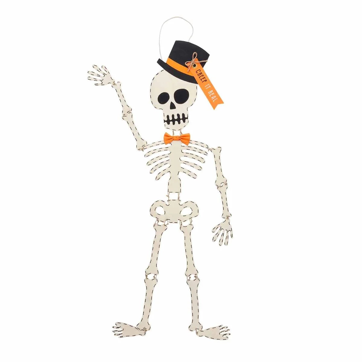 Skeleton Door Hanger with Top Hat