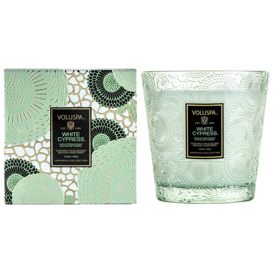 White Cypress 2 Wick Candle