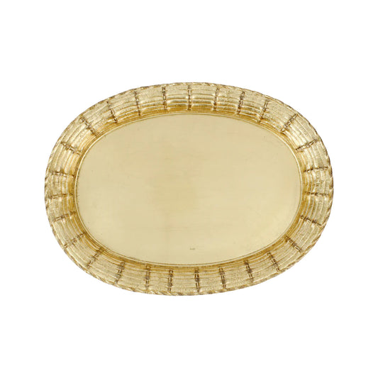 Florentine Wooden
Accessories Gold
Basketweave Large Oval
Tray