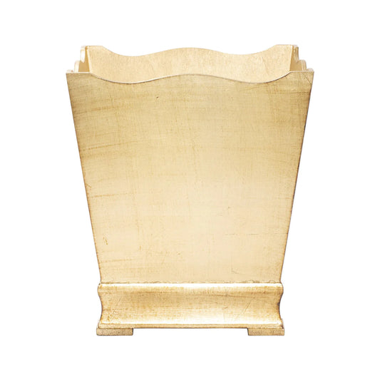 Gold Leaf Vietri Waste Basket