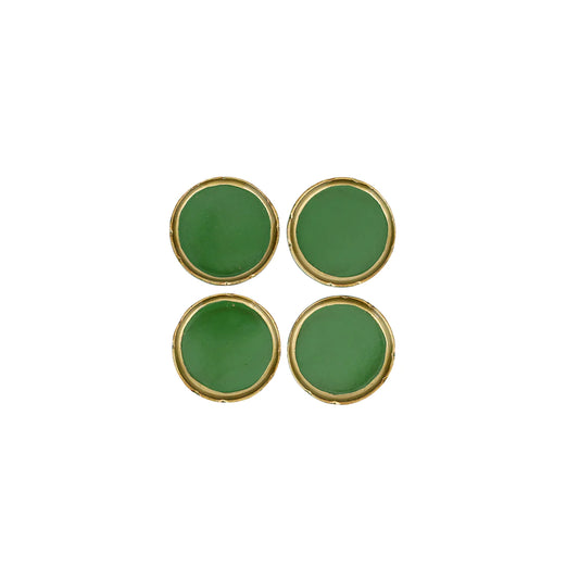Green and Gold Vietri Coasters Set of Four