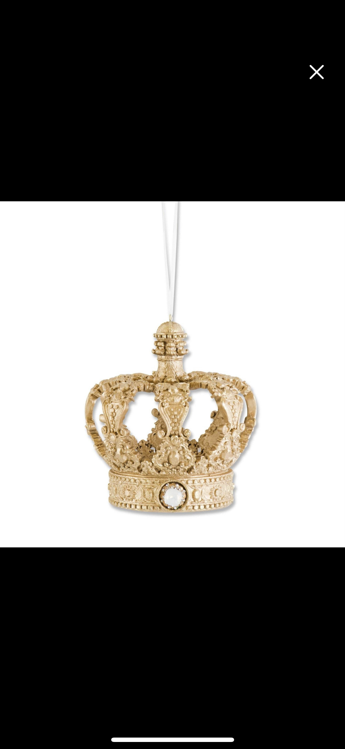 Gold Jewel Crown Ornament