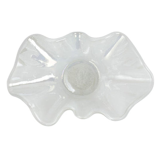 Onda Glass White Large Bowl