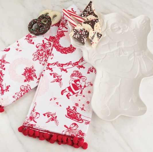 Santa Toile Kitchen Towel Set