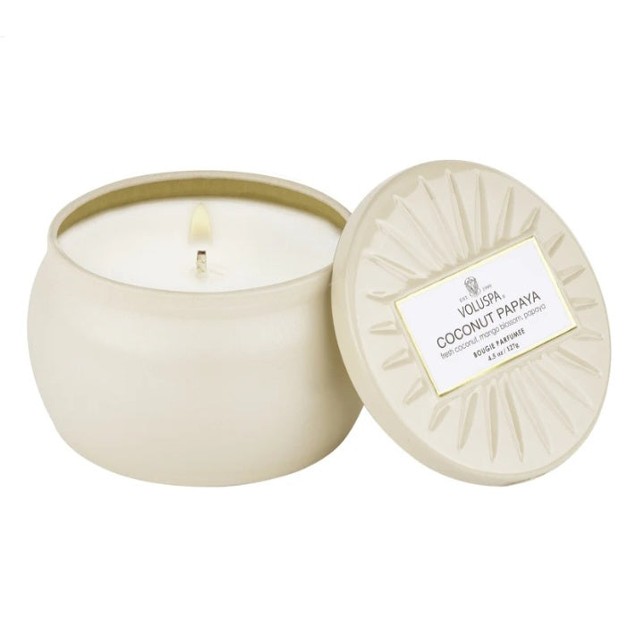 Coconut Papaya Mini Tin Candle