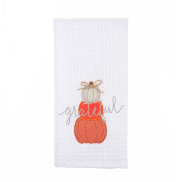 Thanksgiving Waffle Knit Towels