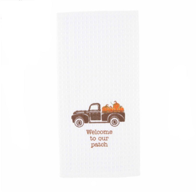 Thanksgiving Waffle Knit Towels