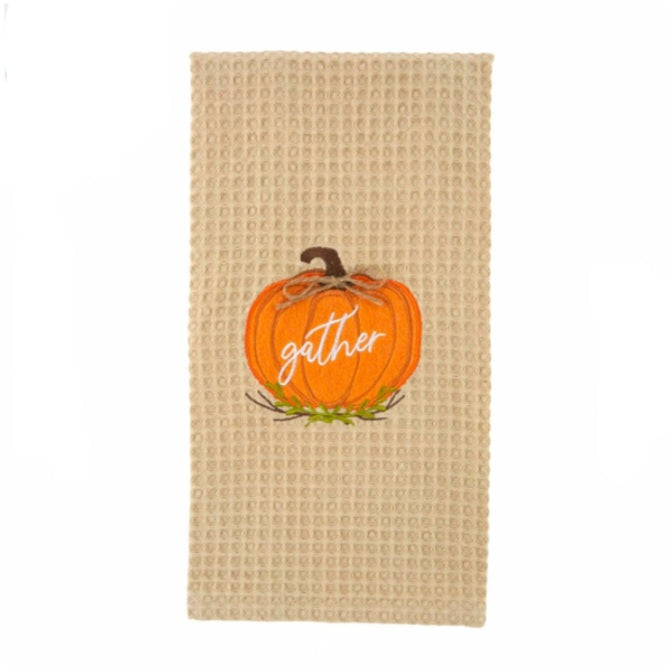 Thanksgiving Waffle Knit Towels