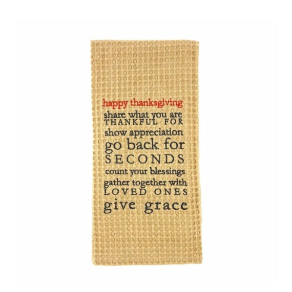 Thanksgiving Waffle Knit Towels