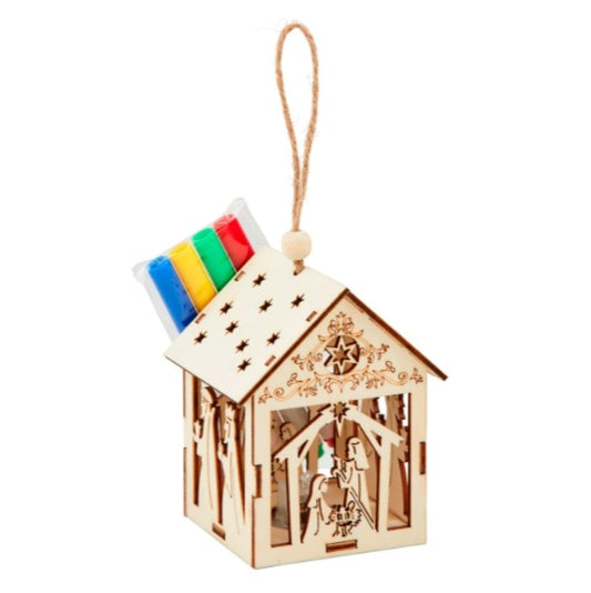 DIY Wood Nativity Ornament