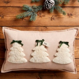 Lumbar Tufted Christmas Pillow