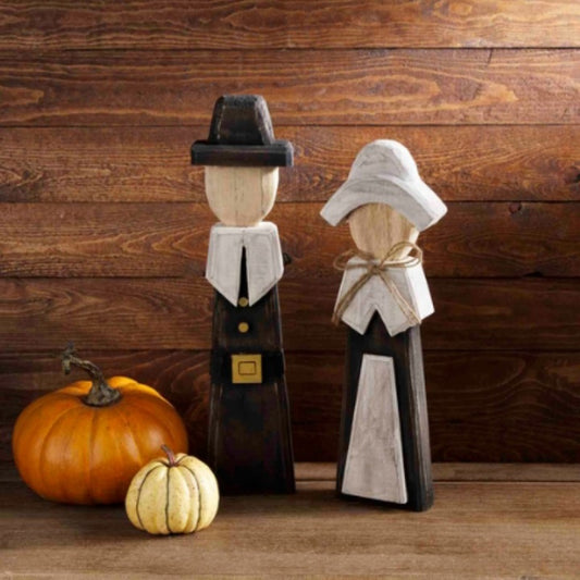 Wooden Pilgrim Sitter
