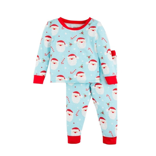 Blue Santa Glow Pajamas