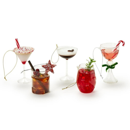 Holiday Cheer Cocktail Drink Ornaments