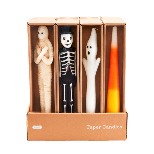 Spooky Halloween Taper Candles, Assorted