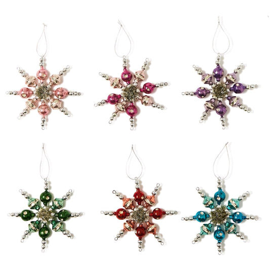 Glass Snowflake Ornaments