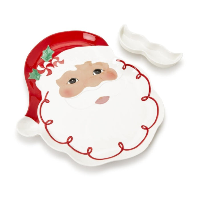 Santa Platter with Mustache Bowl