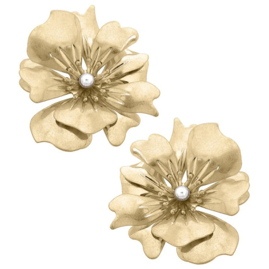 Nicole Statement Flower Earrings