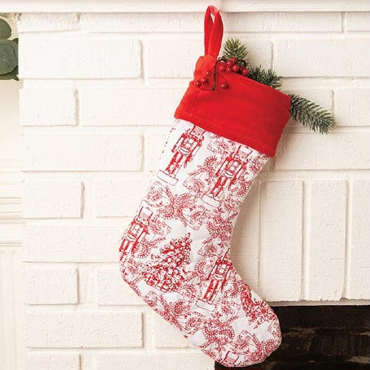 Classic Nutcracker Quilted Stocking