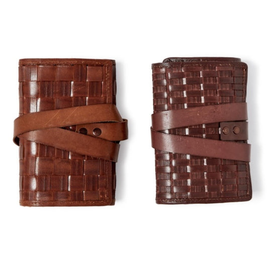 Woven Leather Watch Roll