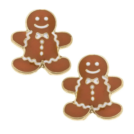 Gingerbread Men Stud Earrings