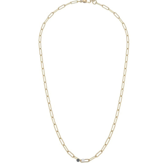 Celia Paperclip Chain Charm Necklace