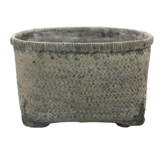 Faux Cement Basket Planter