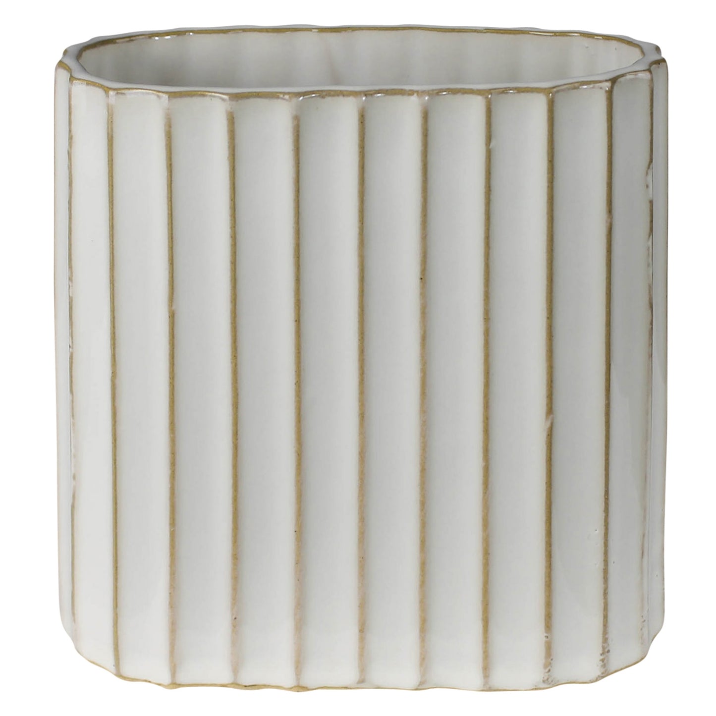 Fluted Ceramic Vase