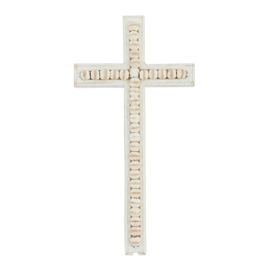 Large Beaded Wood Cross