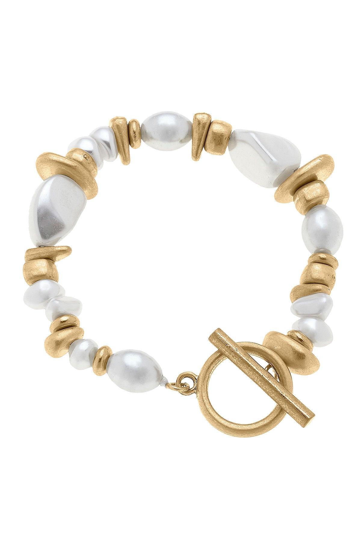 Parker gold & pearl bracelet