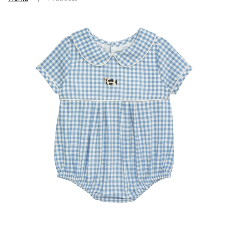 Cow Icon Gingham Bubble