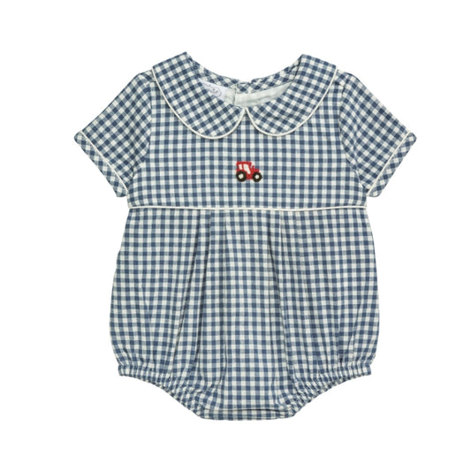 Tractor icon Gingham Bubble