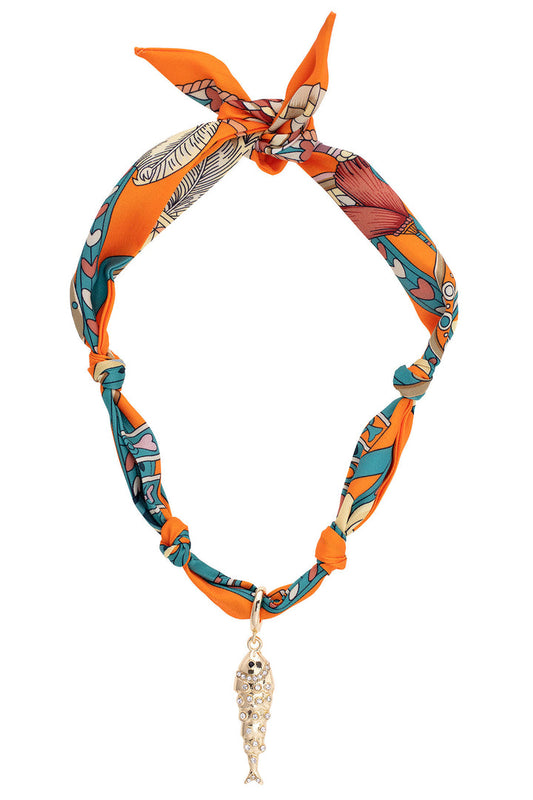 Colette Pave Sardine Scarf Necklace