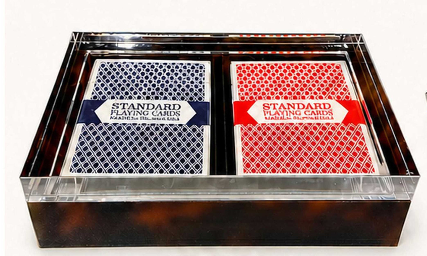 Lucite Tortoise Shell Card Set