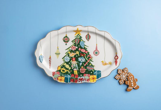 Christmas Tree Ornament Platter