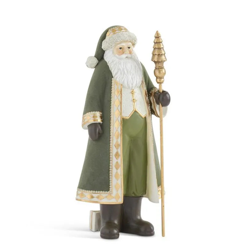 16.5 inch Sage Green Velvet Santa