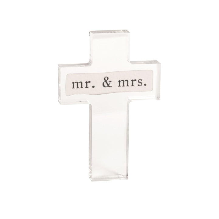 Mrs. & Mrs. Recycled paper acrylic cross