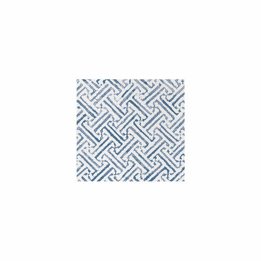 Papersoft Napkins Greek Key Blue Cocktail Napkins