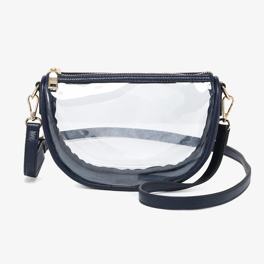 Peyton Clear Crossbody Bag in Navy