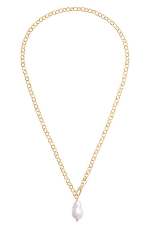 Elsa Pearl Pendant Convertible Necklace in Ivory