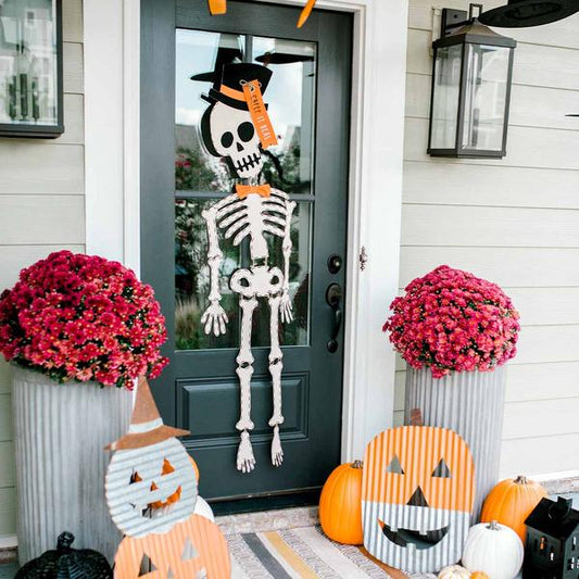 Top Hat Skeleton Door Hanger