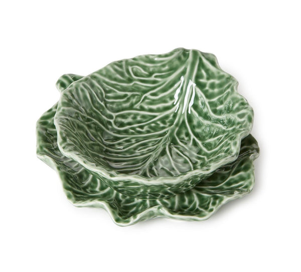 Cruciferous Leaf Textured Plate or Bowl. Sold Separately.
